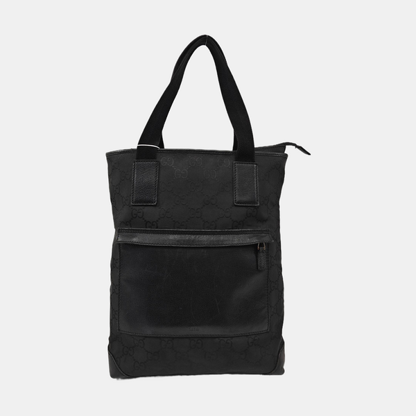 Monogram Canvas Tote Bag Black