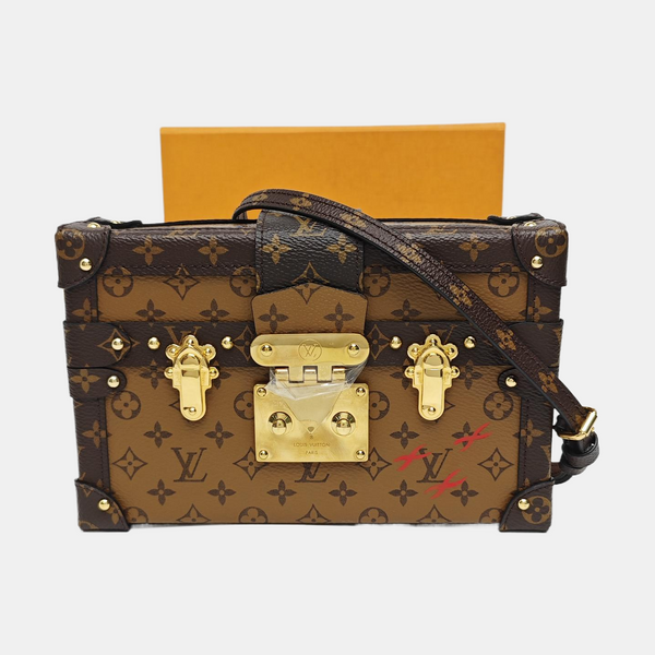 PETITE MALLE Monogram Coated Canvas Brown