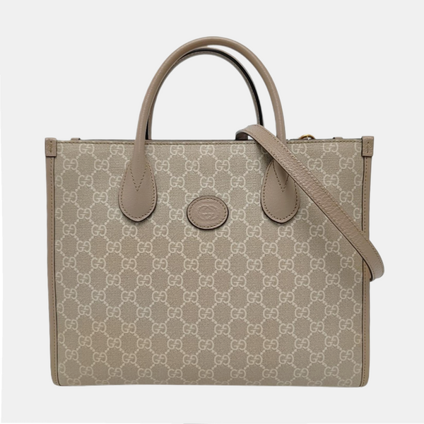 Retro Small Monogram Coated Canvas Beige