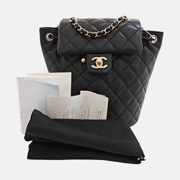 URBAN SPIRIT Quilted Grained Calfskin Black