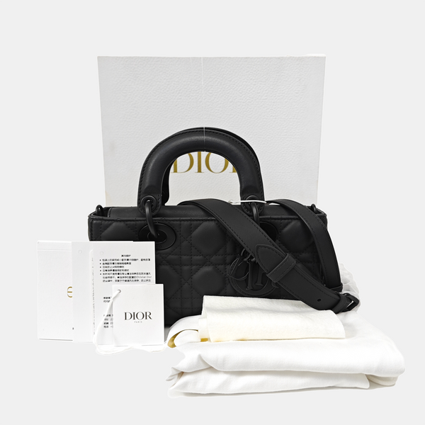 Lady D-Joy Small Cannage Lambskin Black
