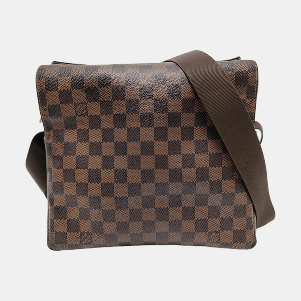 NAVIGLIO MM Damier Ebene Coated Canvas Brown