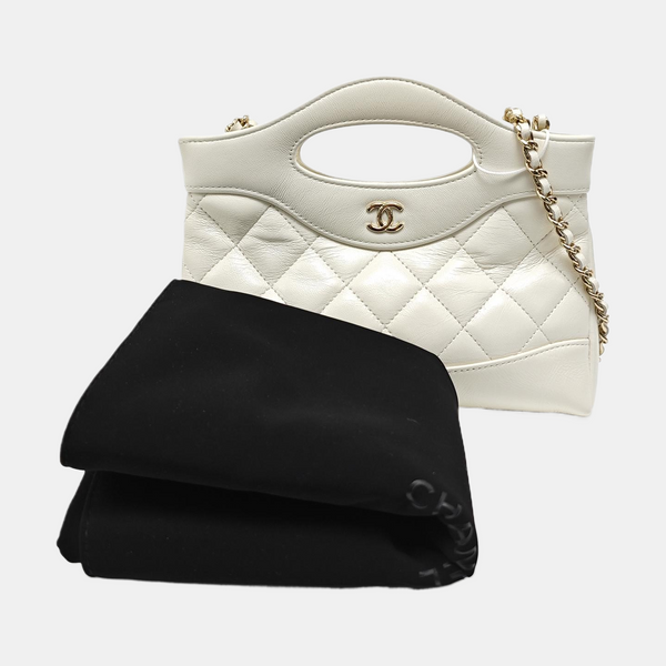 CHANEL 31 Mini Quilted Lambskin White