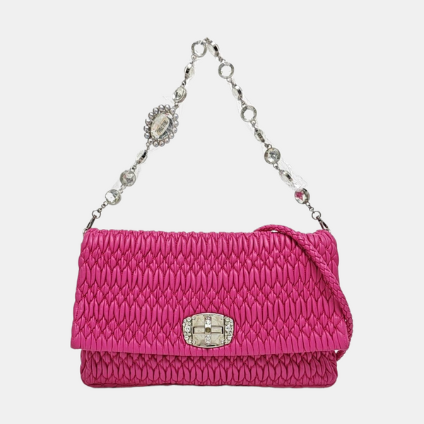 Crystal Quilted Lambskin Red
