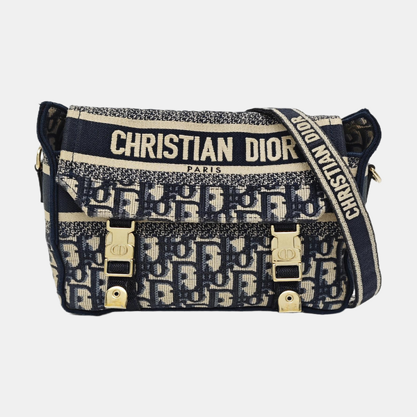Diorcamp Small Oblique Canvas Blue