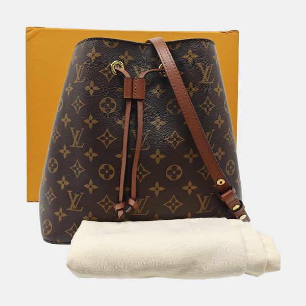 NÉONOÉ MM Monogram Coated Canvas Brown