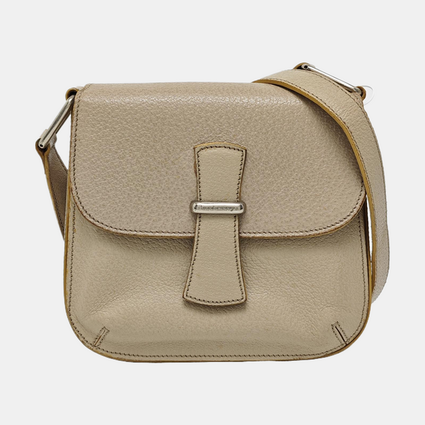 Calfskin Shoulder Bag Beige