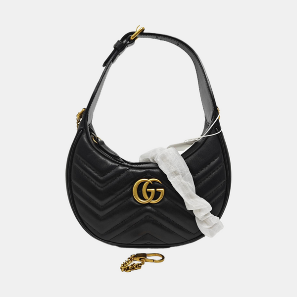 GG Marmont Mini Quilted Calfskin Black