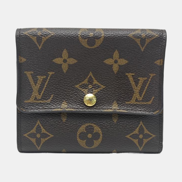 ANAIS Monogram Coated Canvas Brown Wallet