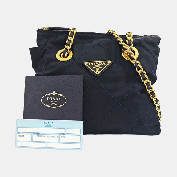 Re-Edition 1995 Chaîne Quilted Nylon Blue