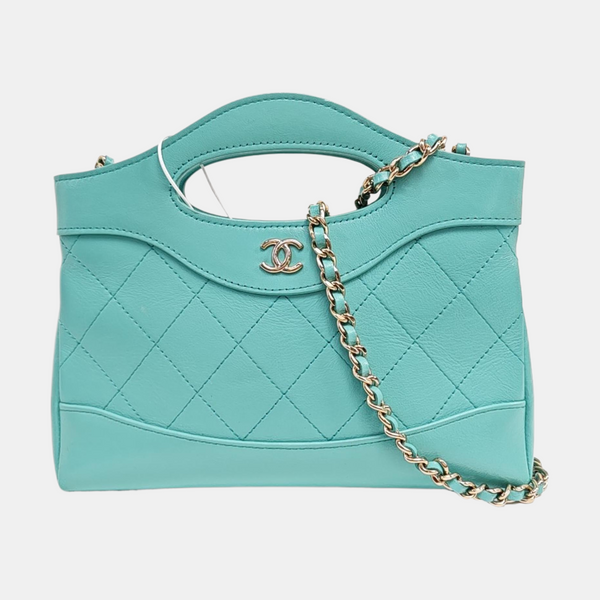 CHANEL 31 Nano Quilted Calfskin Blue