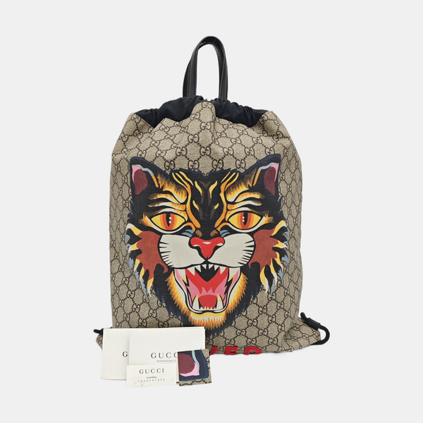 GG Supreme Monogram Coated Canvas Beige