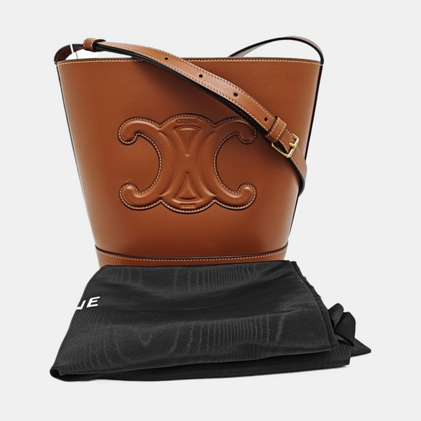 Calfskin Bucket Bag Brown