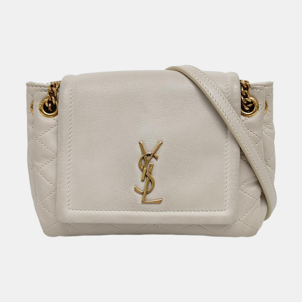 NOLITA Mini Quilted Lambskin White
