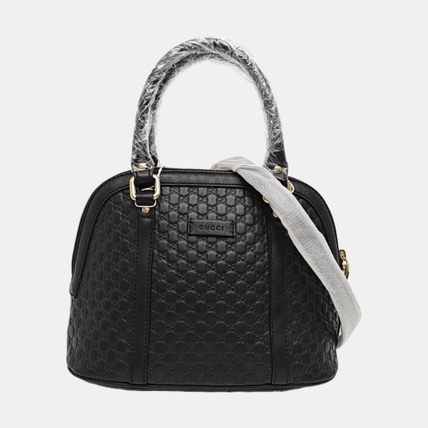 Microguccissima Monogram Calfskin Black