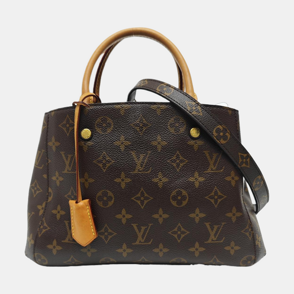 MONTAIGNE Monogram Coated Canvas Brown