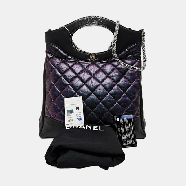 CHANEL 31 Small Quilted Calfskin Metallic