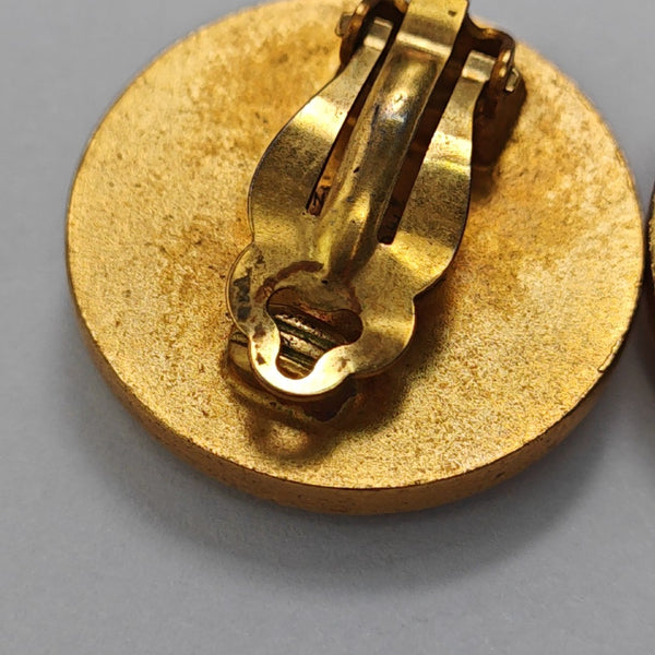 Metal Gold Clip On Earrings
