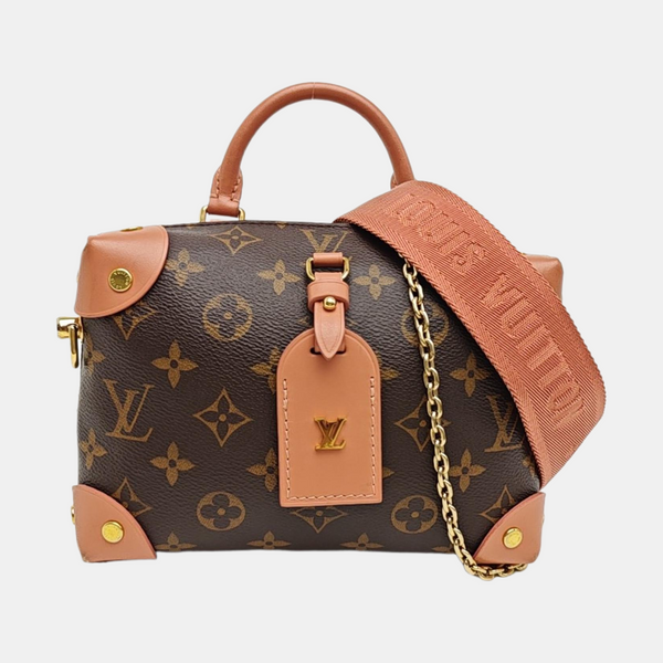 PETITE MALLE Monogram Coated Canvas Brown