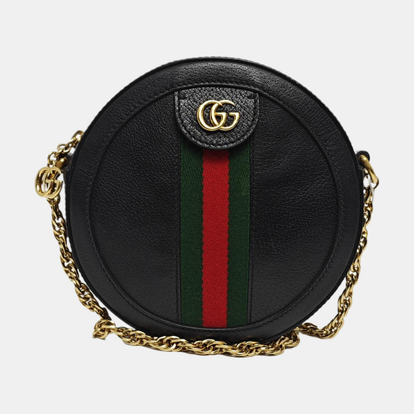 Authenticated pre-owned Ophidia Mini Calfskin Black - Shoulder Bag at Looply