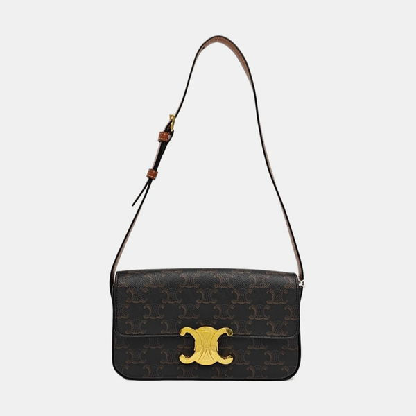 TRIOMPHE Small Coated Canvas Brown