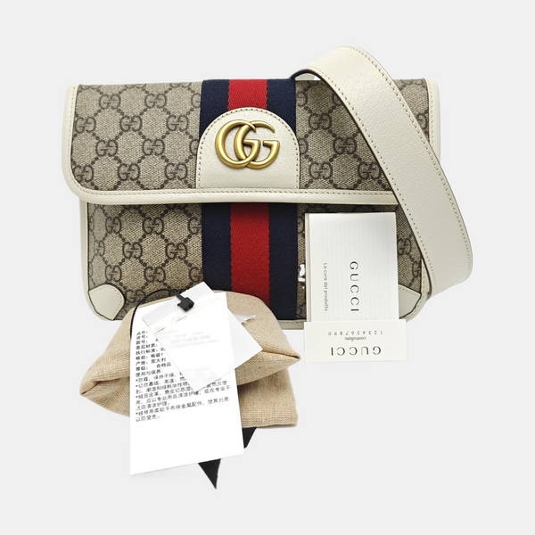 Ophidia Mini Monogram Coated Canvas Beige