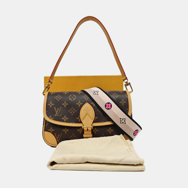 DIANE Monogram Coated Canvas Brown