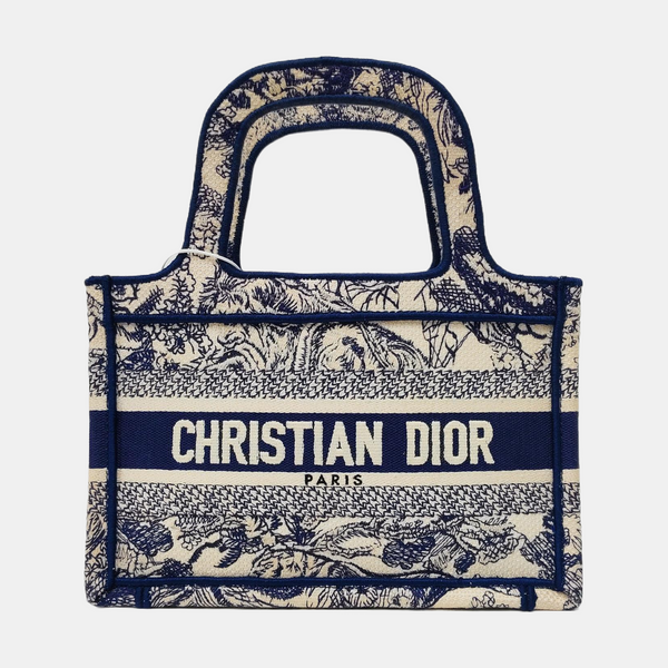 Authenticated pre-owned Book Tote Mini Fabric Blue - Tote Bag at Looply