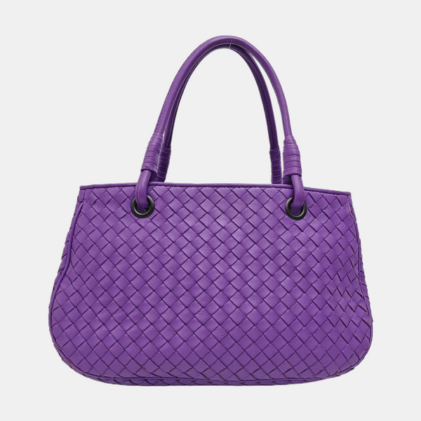 Lambskin Tote Bag Purple