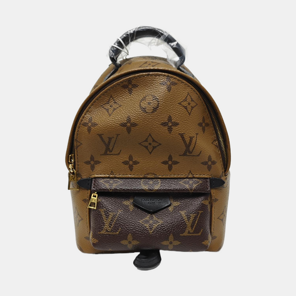 PALM SPRINGS Mini Monogram Coated Canvas Brown