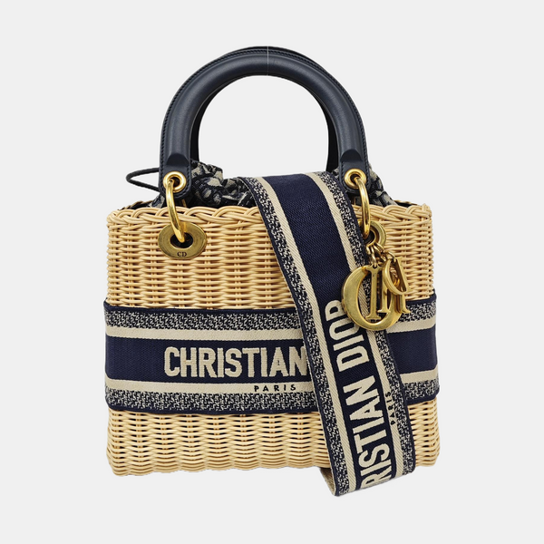 Lady Dior Medium Straw Beige