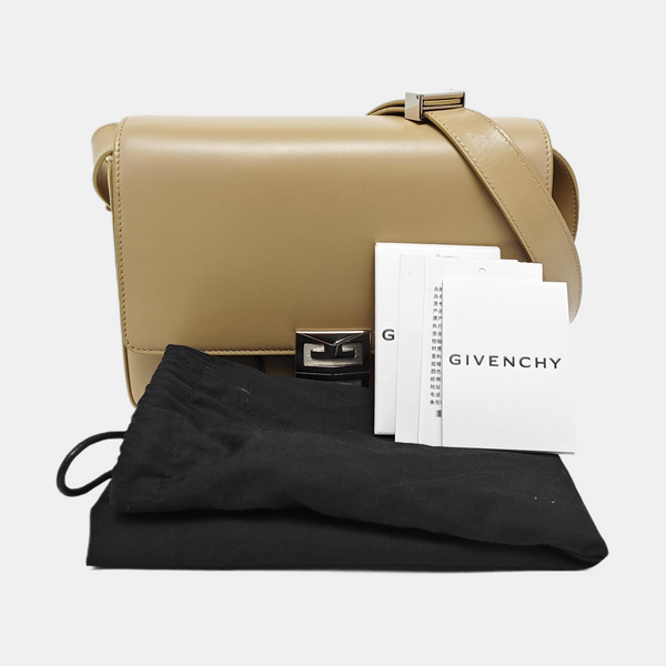 Calfskin Shoulder Bag Medium Beige