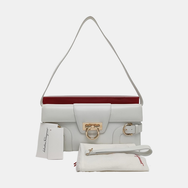 Calfskin Shoulder Bag White