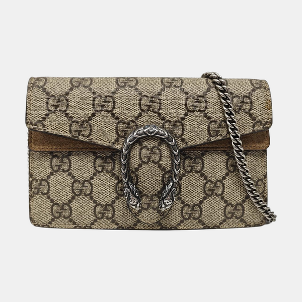 Authenticated pre-owned Dionysus Super Mini Monogram Coated Canvas Beige - Shoulder Bag at Looply