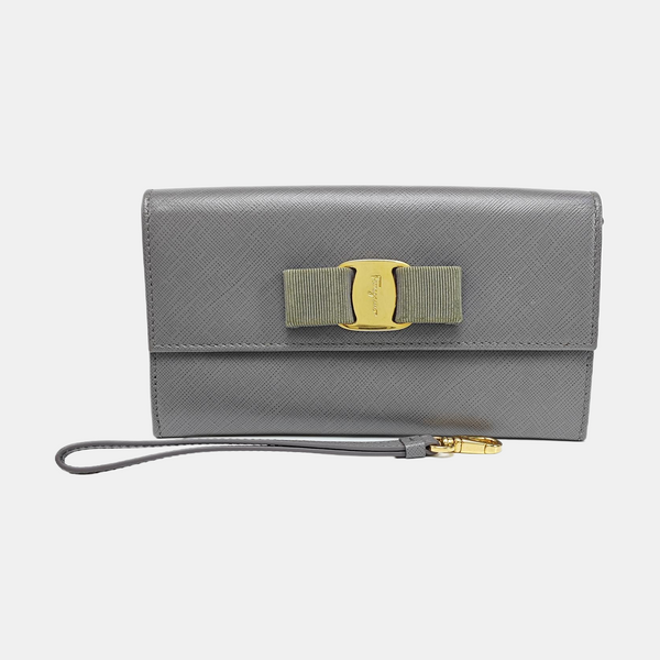 Ginny Calfskin Gray Wallet