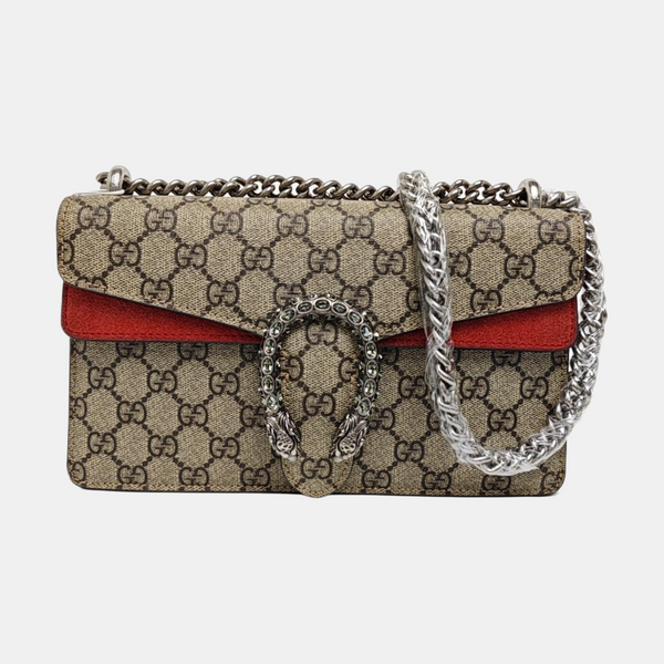 Lona Revestida con Monograma Dionysus Pequeño Beige
