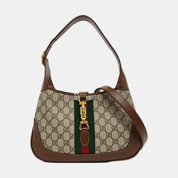 Jackie 1961 Small Monogram Coated Canvas Beige