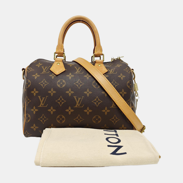 SPEEDY 25 Monogram Coated Canvas Brown