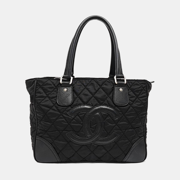 PARIS NEW YORK Quilted Fabric Black
