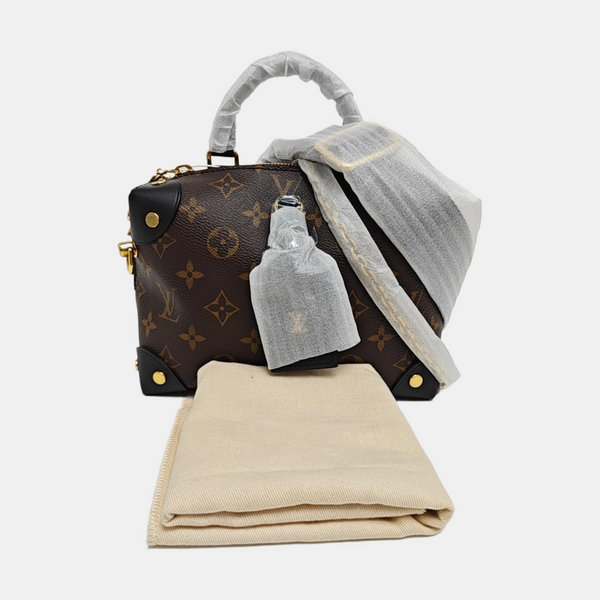 PETITE MALLE Monogram Coated Canvas Brown