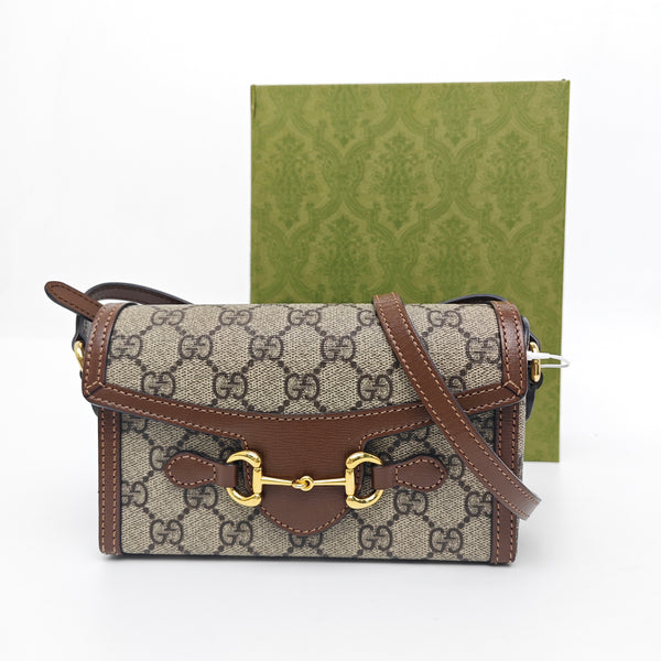 Horsebit 1955 Mini Monogram Coated Canvas Beige