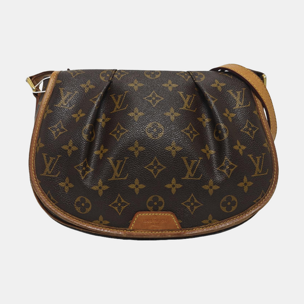 MENILMONTANT PM Monogram Coated Canvas Brown