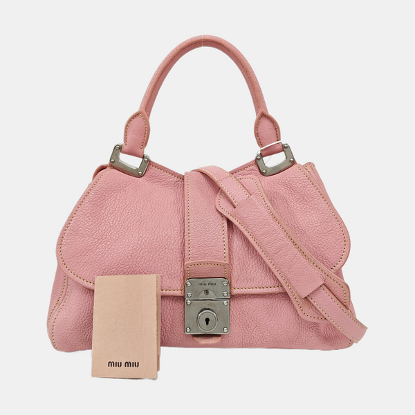 Calfskin Shoulder Bag Pink