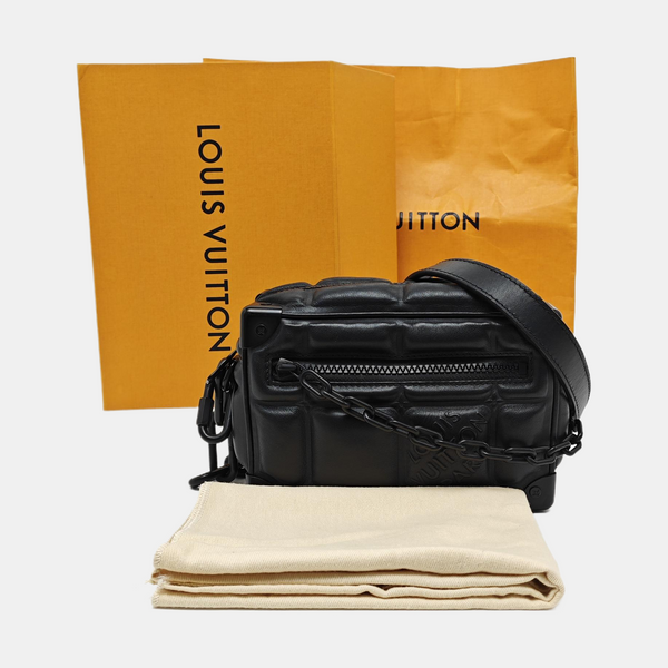 SOFT TRUNK Mini Quilted Calfskin Black