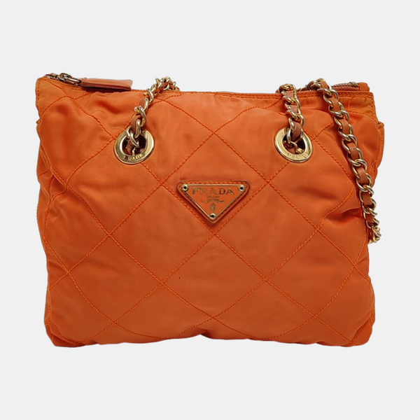 Re-Edition 1995 Chaîne Quilted Nylon Orange
