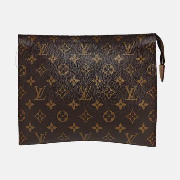 TOILET POCKET 26 Monogram Coated Canvas Brown