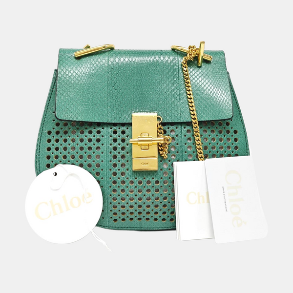 Drew Medium Calfskin Green