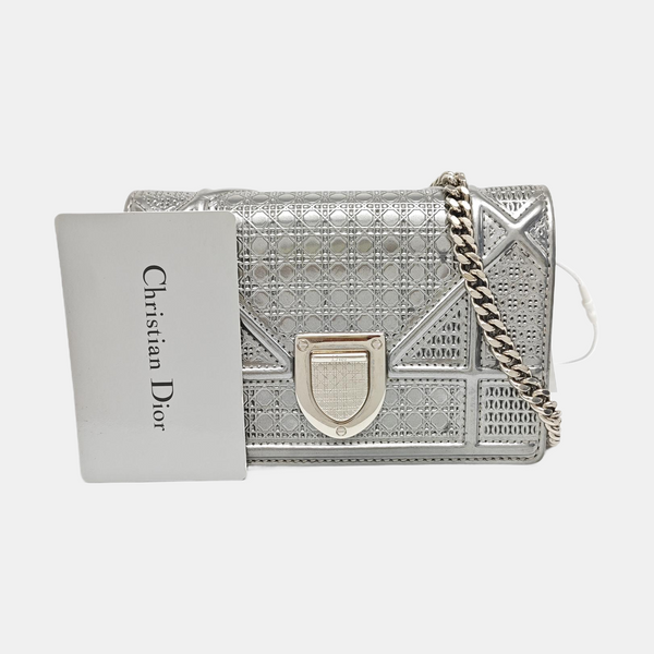 Diorama Quilted Calfskin Silver