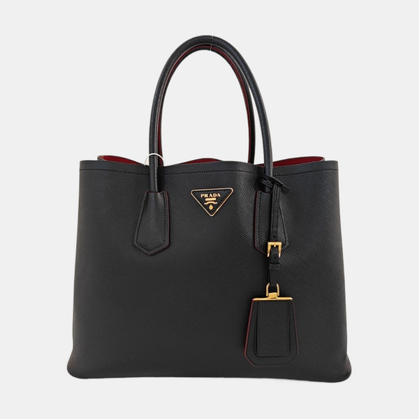 Double Saffiano Calfskin Black