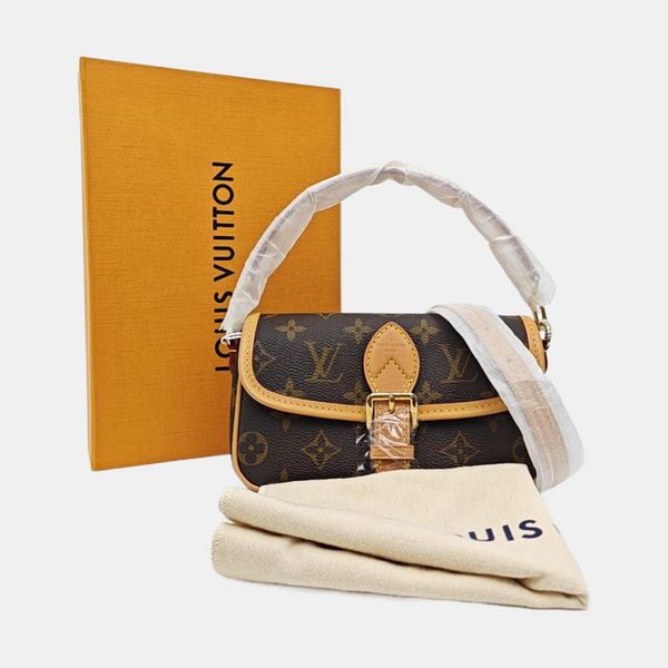 DIANE Nano Monogram Coated Canvas Brown